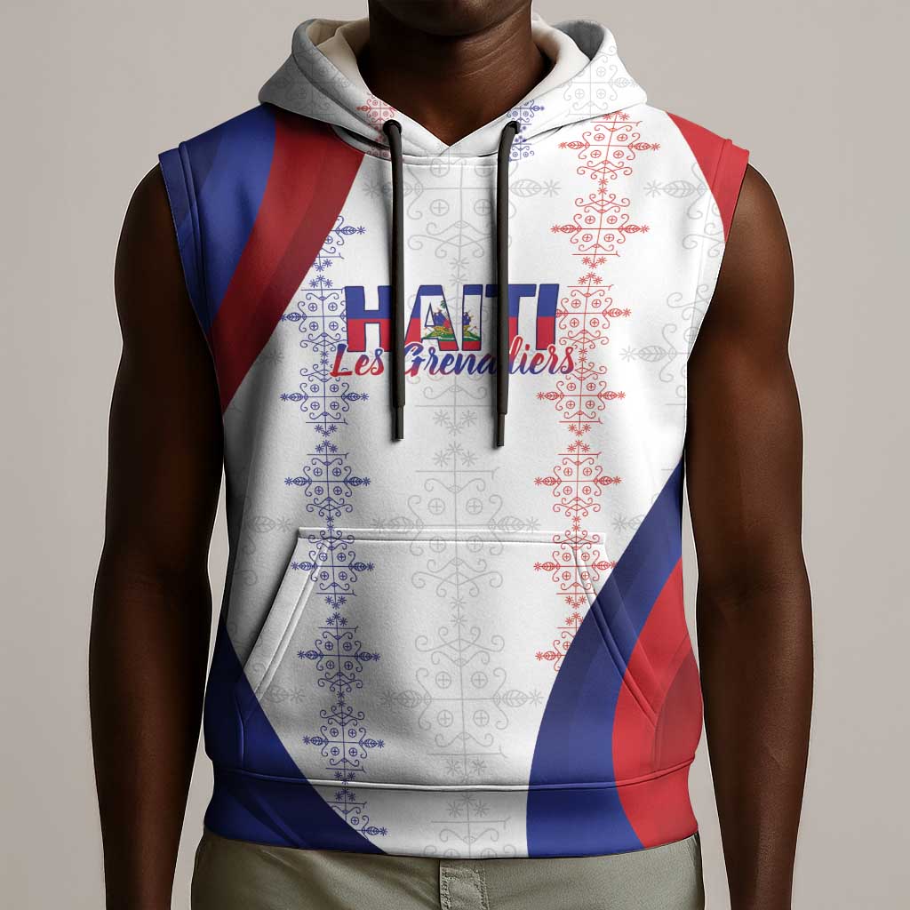 Les Grenadiers Afro-Haiti Personalized Sleeveless Hoodie Voodoo Veve Papa Legba - African Pride