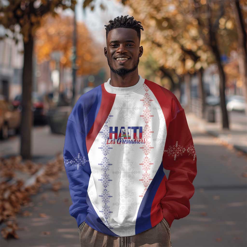 Les Grenadiers Afro-Haiti Personalized Sweatshirt Voodoo Veve Papa Legba - African Pride
