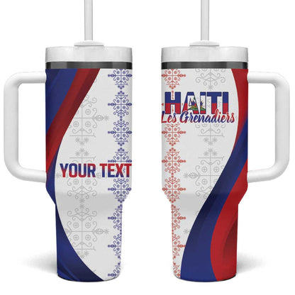 Les Grenadiers Afro-Haiti Personalized Tumbler With Handle Voodoo Veve Papa Legba - African Pride