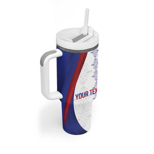 Les Grenadiers Afro-Haiti Personalized Tumbler With Handle Voodoo Veve Papa Legba - African Pride
