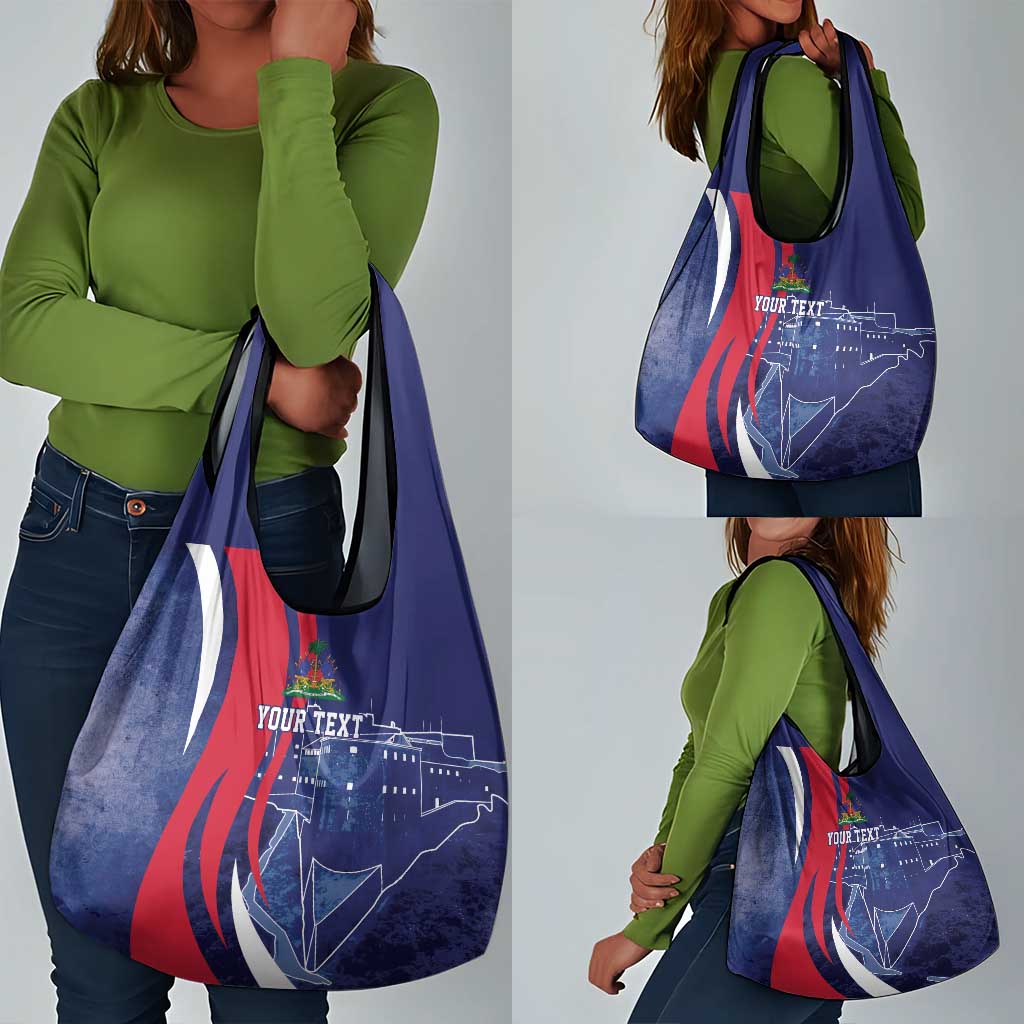 Personalized Haiti Citadelle Laferrière Grocery Bag Grunge Style