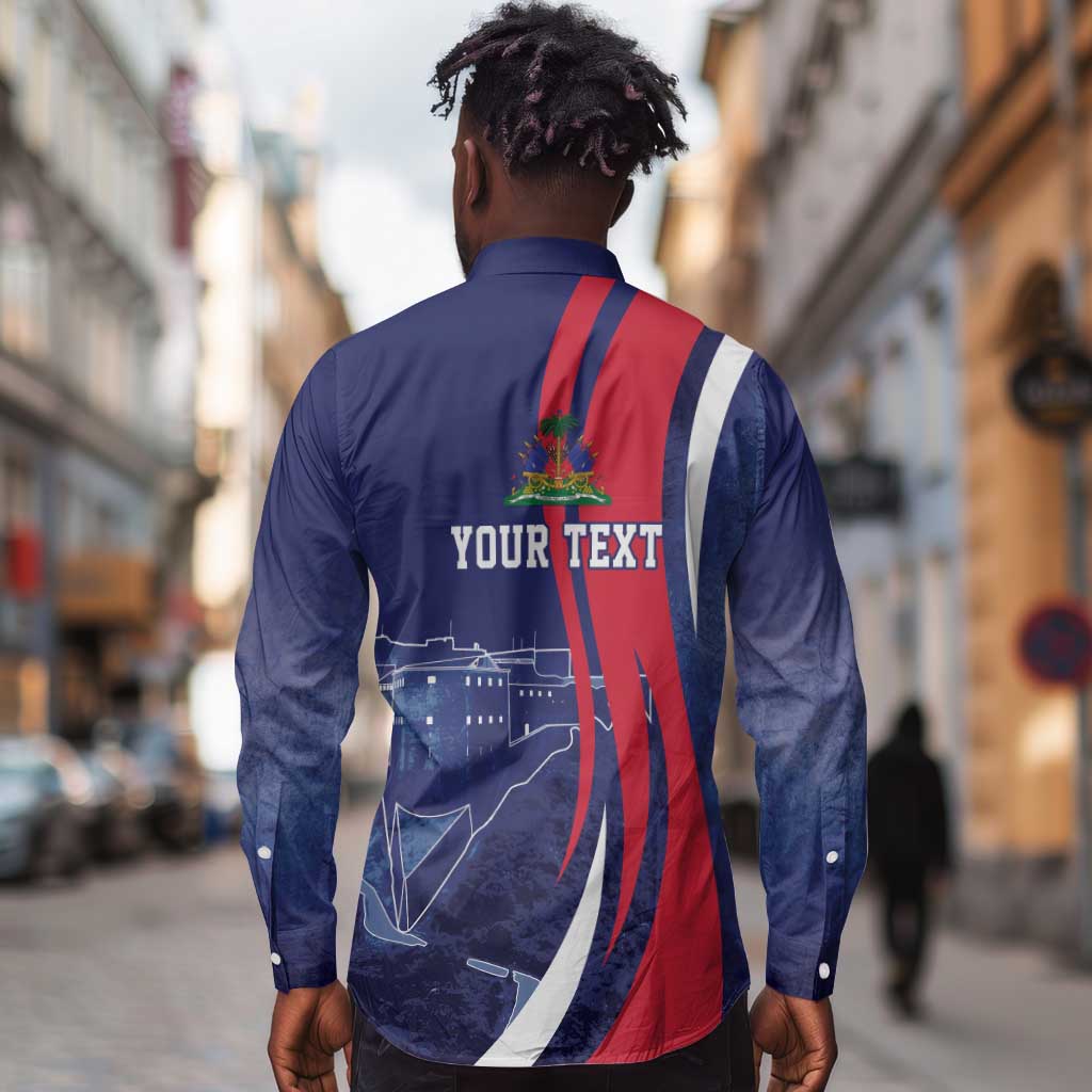 Personalized Haiti Citadelle Laferrière Long Sleeve Button Shirt Grunge Style