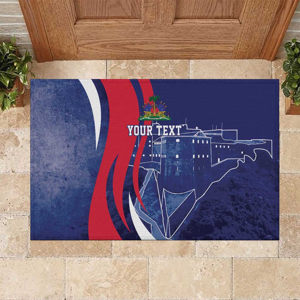 Personalized Haiti Citadelle Laferrière Rubber Doormat Grunge Style