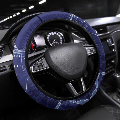 Haiti Citadelle Laferrière Steering Wheel Cover Grunge Style