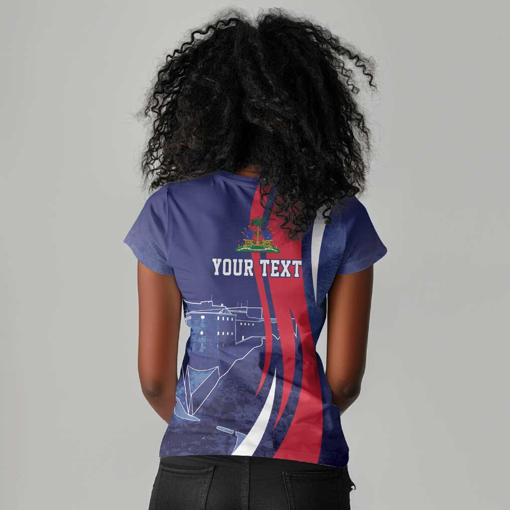 Personalized Haiti Citadelle Laferrière Women V-Neck T-Shirt Grunge Style