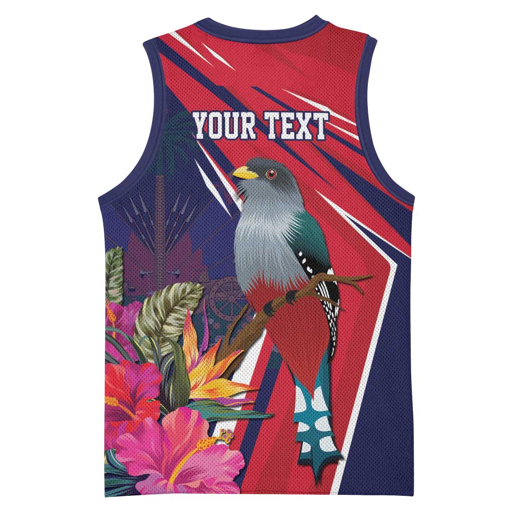 Haiti Personalized Basketball Jersey Hispaniolan Trogon Tropical Vibes LT7