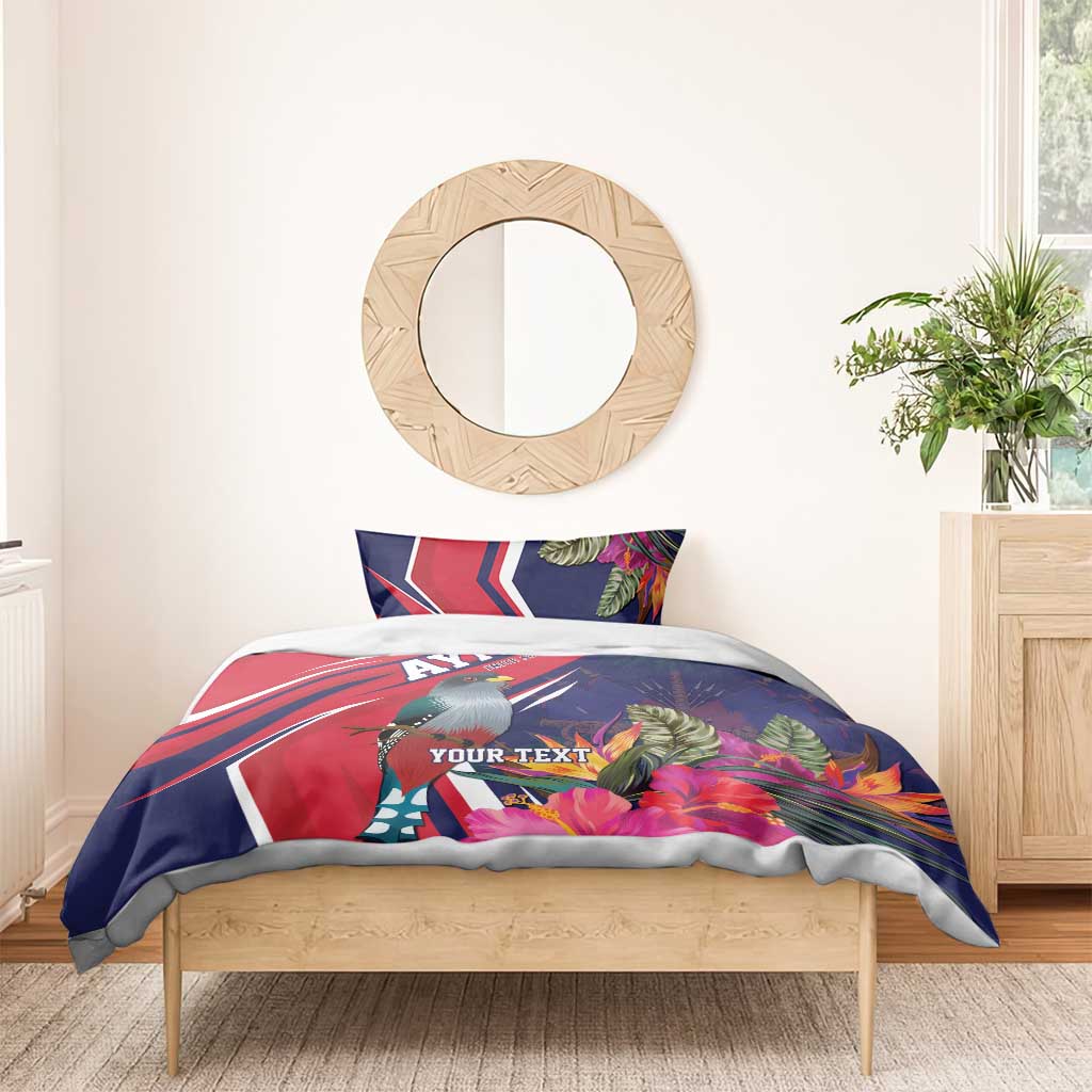 Haiti Personalized Bedding Set Hispaniolan Trogon Tropical Vibes
