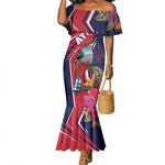 Haiti Personalized Mermaid Dress Hispaniolan Trogon Tropical Vibes