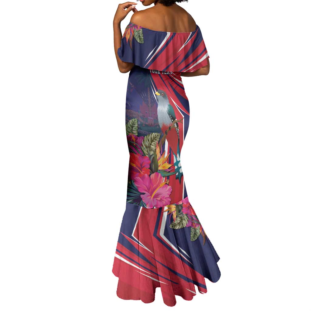 Haiti Personalized Mermaid Dress Hispaniolan Trogon Tropical Vibes