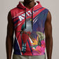 Haiti Personalized Sleeveless Hoodie Hispaniolan Trogon Tropical Vibes - African Pride