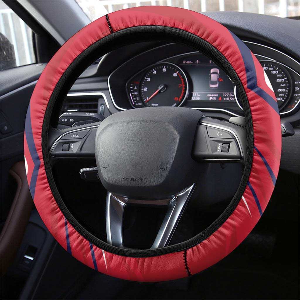 Haiti Steering Wheel Cover Hispaniolan Trogon Tropical Vibes