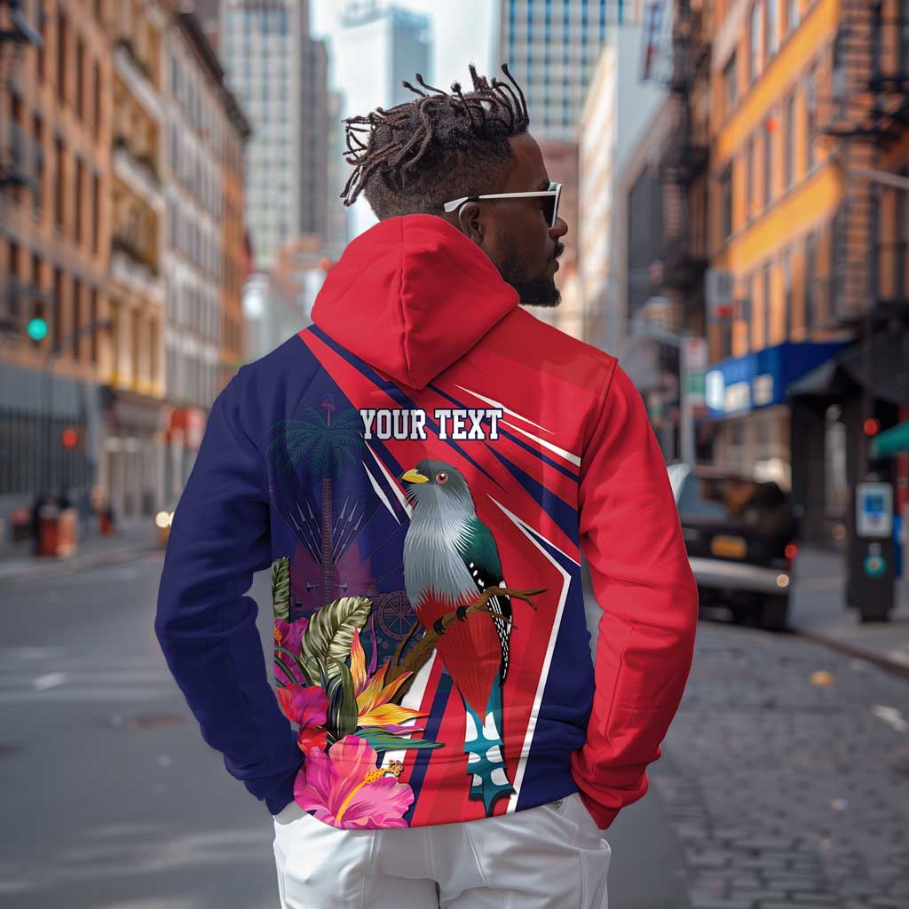 Haiti Personalized Zip Hoodie Hispaniolan Trogon Tropical Vibes