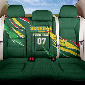 Custom Senegal Football Back Car Seat Cover Nations Cup 2024 Téranga Lions