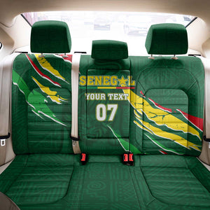 Custom Senegal Football Back Car Seat Cover Nations Cup 2024 Téranga Lions