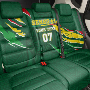 Custom Senegal Football Back Car Seat Cover Nations Cup 2024 Téranga Lions