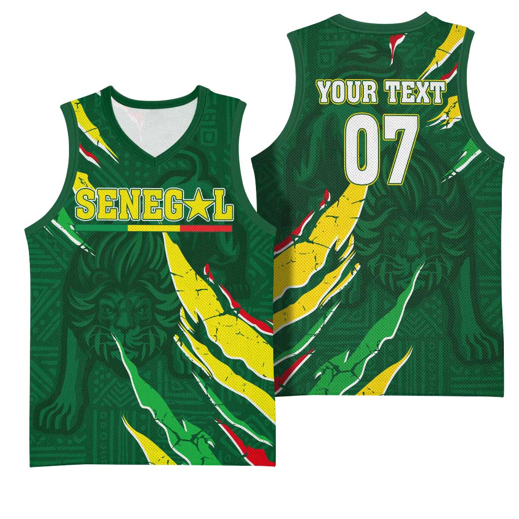 Custom Senegal Football Basketball Jersey Nations Cup 2024 Téranga Lions LT7