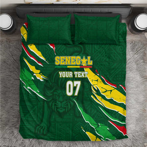 Custom Senegal Football Bedding Set Nations Cup 2024 Téranga Lions