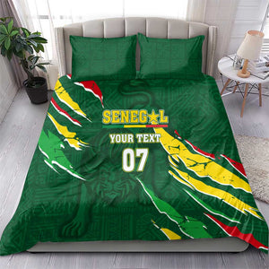 Custom Senegal Football Bedding Set Nations Cup 2024 Téranga Lions