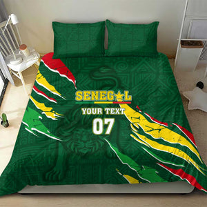 Custom Senegal Football Bedding Set Nations Cup 2024 Téranga Lions