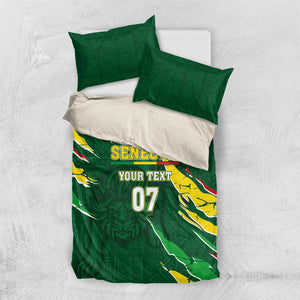 Custom Senegal Football Bedding Set Nations Cup 2024 Téranga Lions