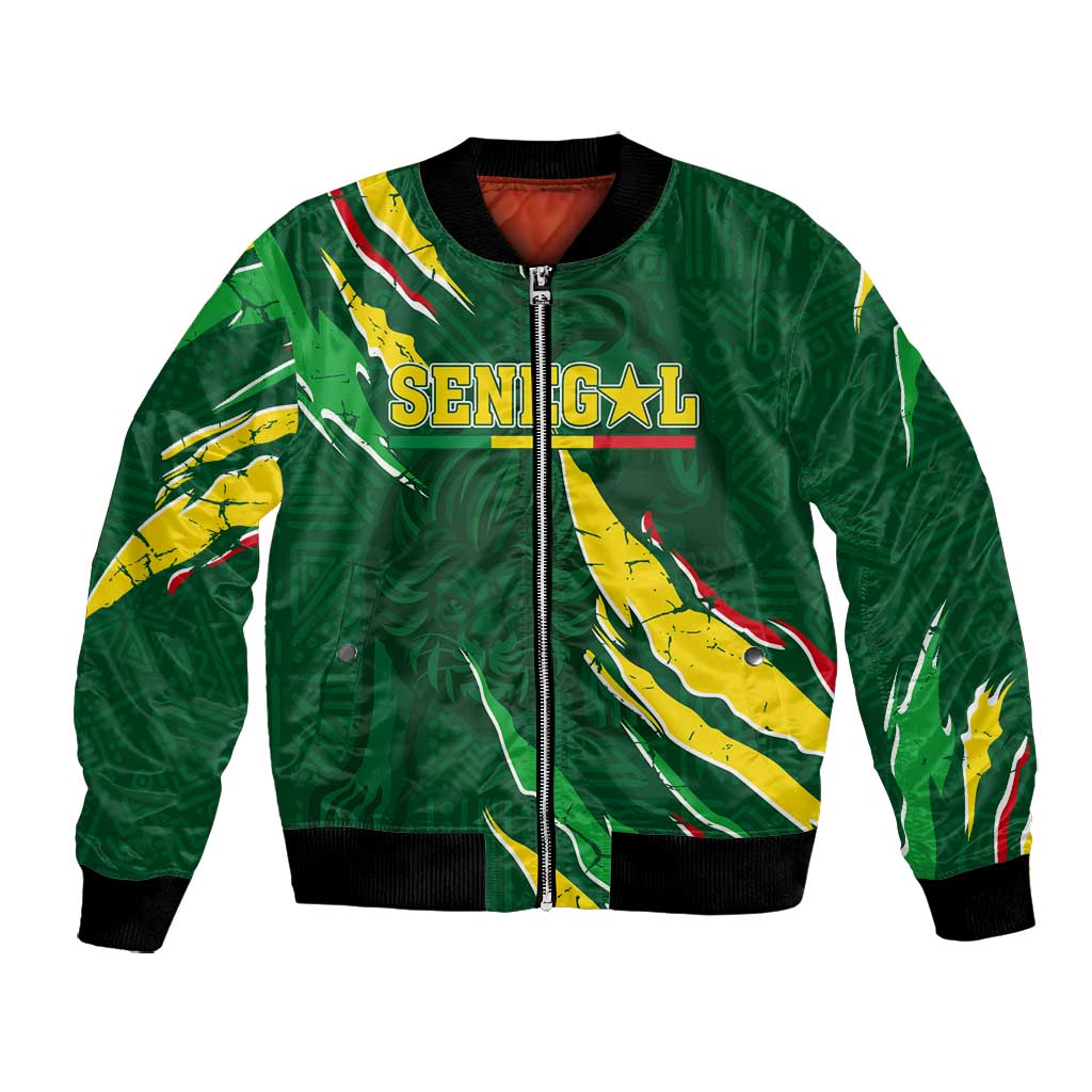 Custom Senegal Football Bomber Jacket Nations Cup 2024 Téranga Lions