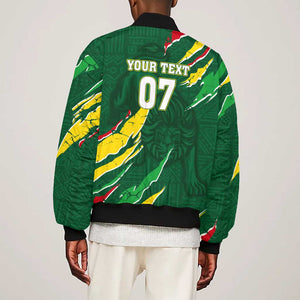 Custom Senegal Football Bomber Jacket Nations Cup 2024 Téranga Lions