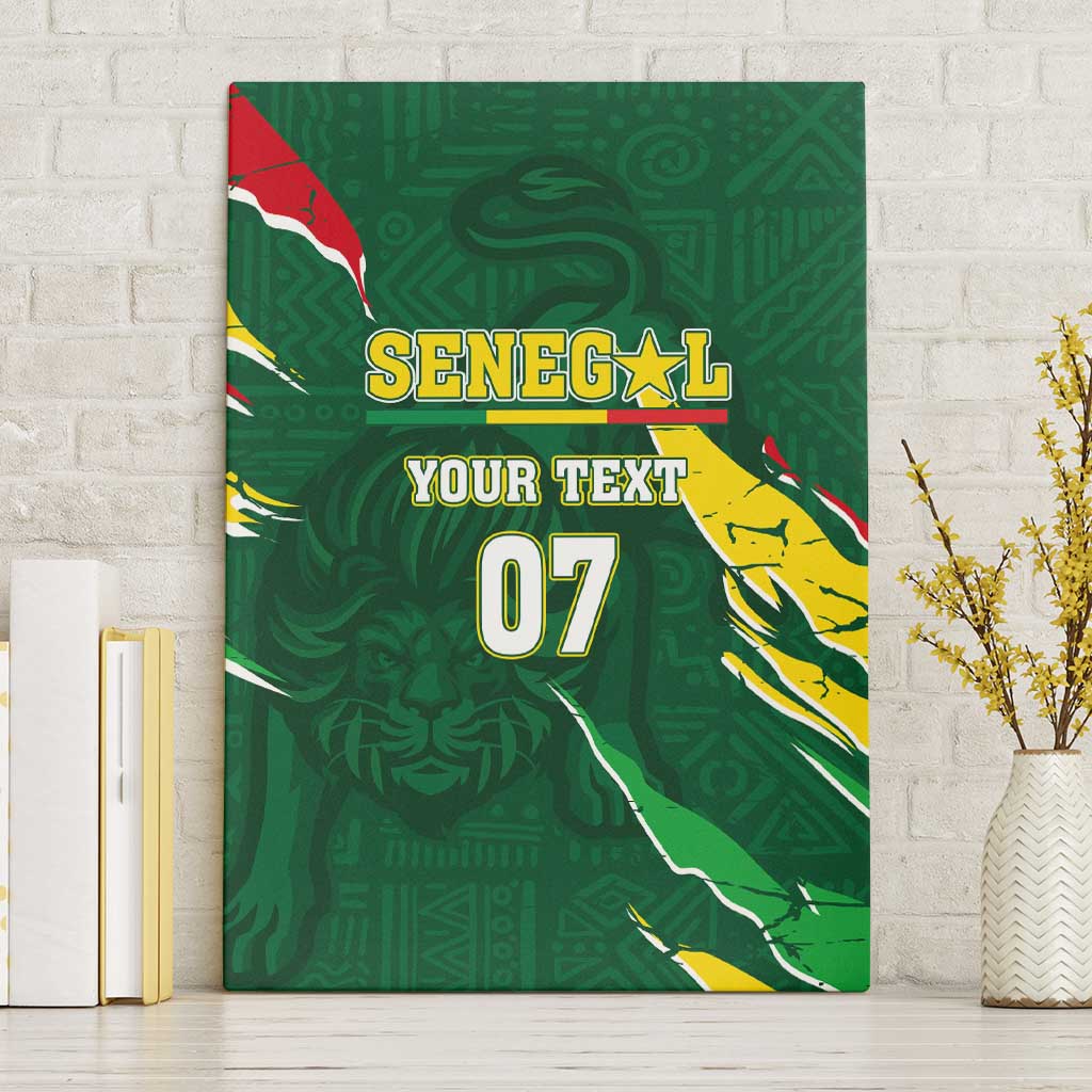 Custom Senegal Football Canvas Wall Art Nations Cup 2024 Téranga Lions