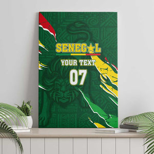 Custom Senegal Football Canvas Wall Art Nations Cup 2024 Téranga Lions