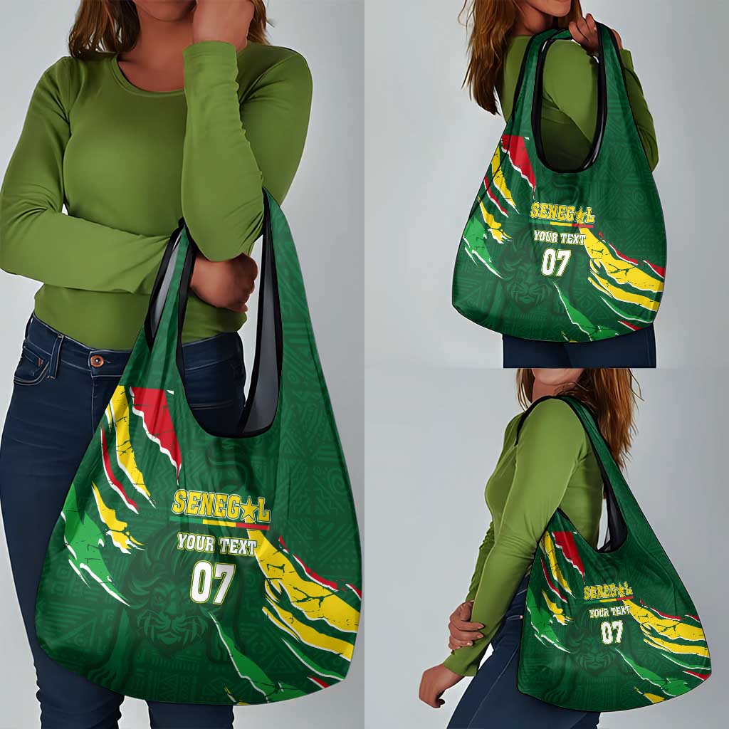 Custom Senegal Football Grocery Bag Nations Cup 2024 Téranga Lions
