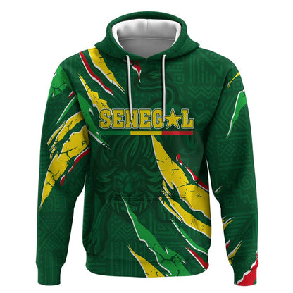 Custom Senegal Football Hoodie Nations Cup 2024 Téranga Lions