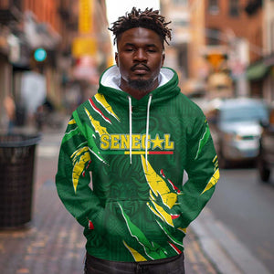 Custom Senegal Football Hoodie Nations Cup 2024 Téranga Lions