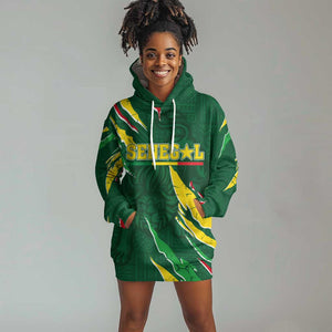 Custom Senegal Football Hoodie Dress Nations Cup 2024 Téranga Lions