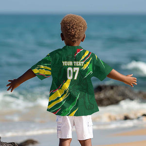 Custom Senegal Football Kid Hawaiian Shirt Nations Cup 2024 Téranga Lions