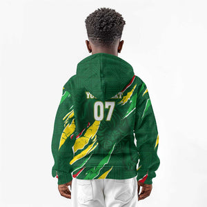 Custom Senegal Football Kid Hoodie Nations Cup 2024 Téranga Lions