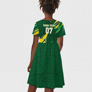 Custom Senegal Football Kid Short Sleeve Dress Nations Cup 2024 Téranga Lions