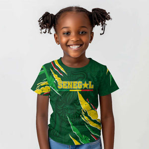 Custom Senegal Football Kid T shirt Nations Cup 2024 Téranga Lions