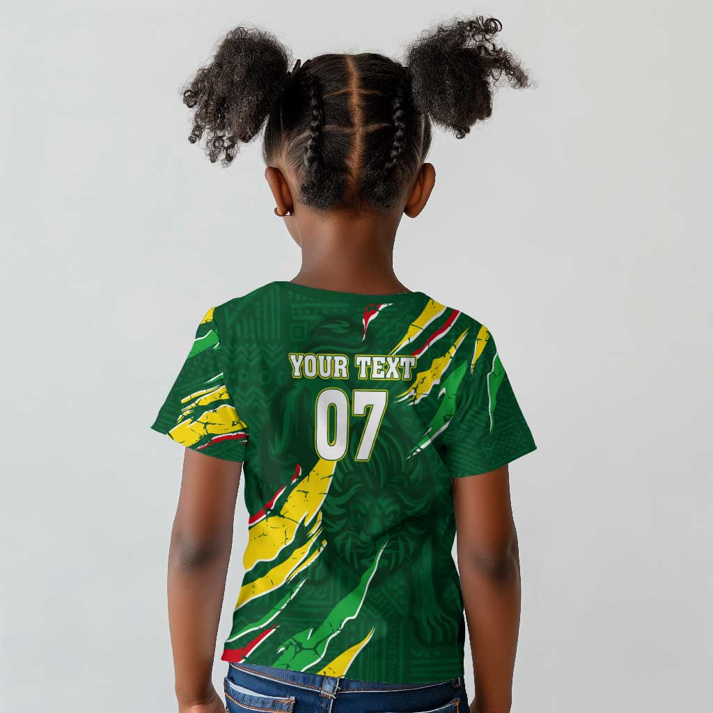 Custom Senegal Football Kid T shirt Nations Cup 2024 Téranga Lions