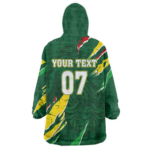 Custom Senegal Football KId Wearable Blanket Hoodie Nations Cup 2024 Téranga Lions