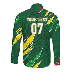 Custom Senegal Football Long Sleeve Button Shirt Nations Cup 2024 Téranga Lions