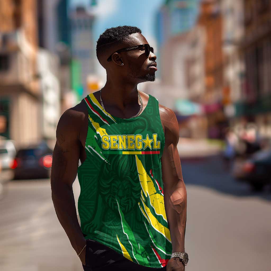 Custom Senegal Football Men Tank Top Nations Cup 2024 Téranga Lions