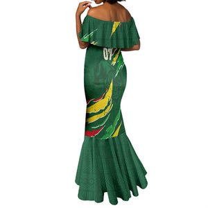 Custom Senegal Football Mermaid Dress Nations Cup 2024 Téranga Lions