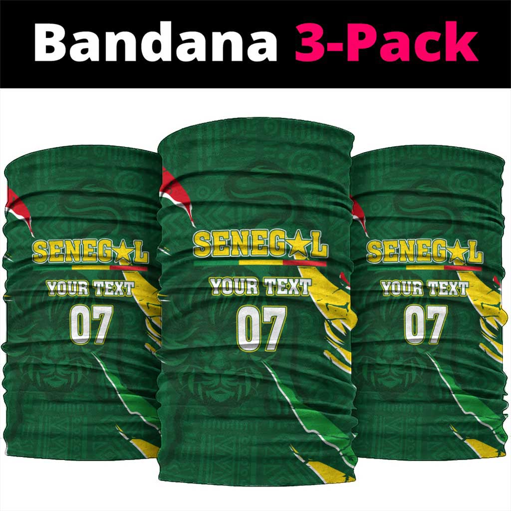 Custom Senegal Football Neck Gaiter Nations Cup 2024 Téranga Lions LT7