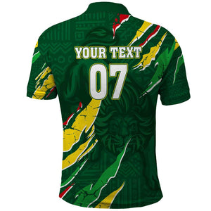 Custom Senegal Football Polo Shirt Nations Cup 2024 Téranga Lions