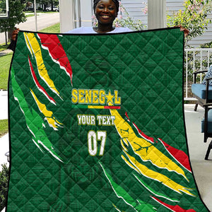 Custom Senegal Football Quilt Nations Cup 2024 Téranga Lions