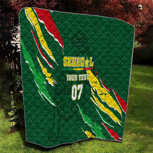 Custom Senegal Football Quilt Nations Cup 2024 Téranga Lions