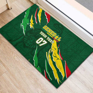 Custom Senegal Football Rubber Doormat Nations Cup 2024 Téranga Lions