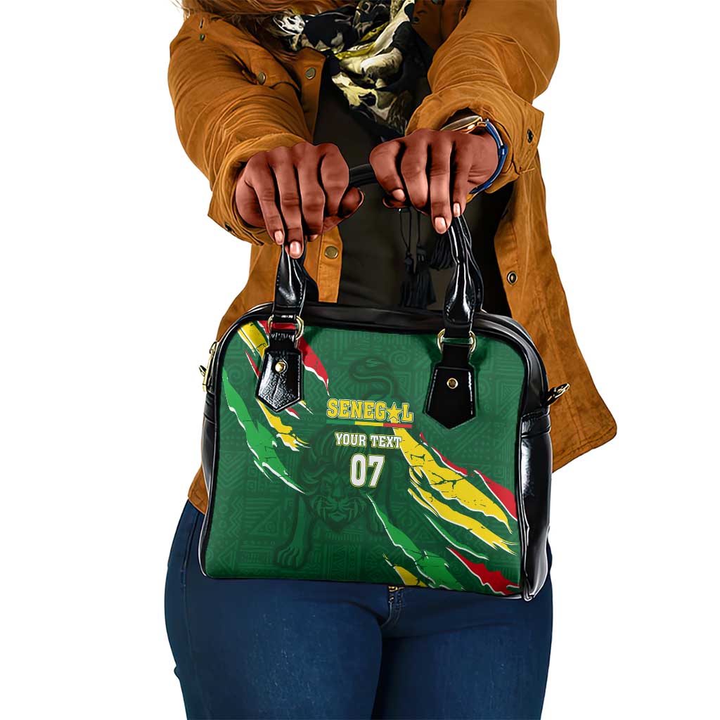 Custom Senegal Football Shoulder Handbag Nations Cup 2024 Téranga Lions