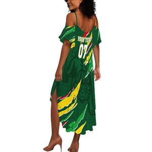 Custom Senegal Football Summer Maxi Dress Nations Cup 2024 Téranga Lions