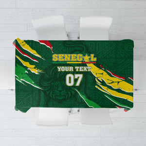 Custom Senegal Football Tablecloth Nations Cup 2024 Téranga Lions