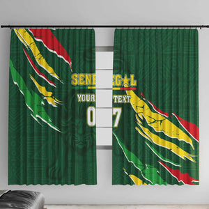 Custom Senegal Football Window Curtain Nations Cup 2024 Téranga Lions